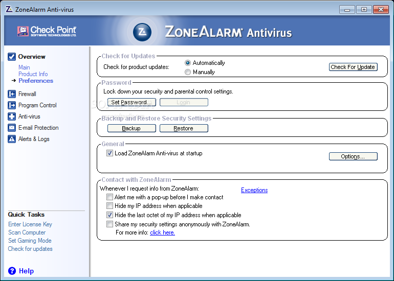 zone alarm pro 2007